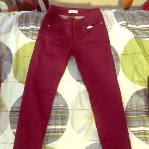 Burgundy Skinny Jeans